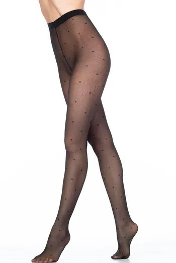Колготки в горох с имитацией сетки Amalia Rete 40 den Giulia (nero)