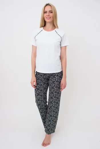 Пижама футболка и штаны Animal 5121/010 Giulia (white/animal) Пижама футболка и штаны Animal 5121/010 Giulia (white/animal)