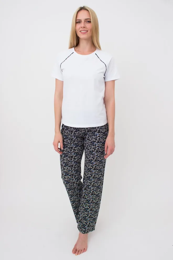 Пижама футболка и штаны Animal 5121/010 Giulia (white/animal)