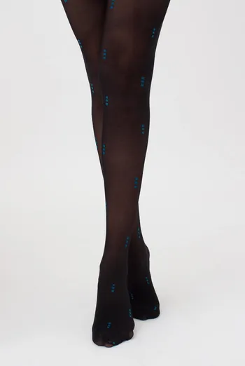 Колготки с принтом Aria 40 den model 1 Giulia (nero/blue) Колготки с принтом Aria 40 den model 1 Giulia (nero/blue)