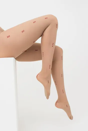 Колготки с принтом Aria 40 den model 1 Giulia (glace/marsala)