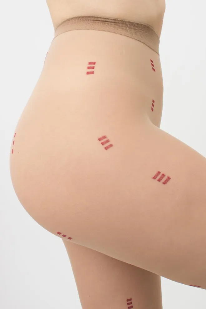 Колготки с принтом Aria 40 den model 1 Giulia (glace/marsala)