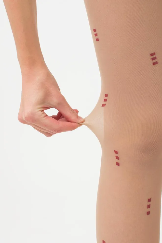 Колготки с принтом Aria 40 den model 1 Giulia (glace/marsala)