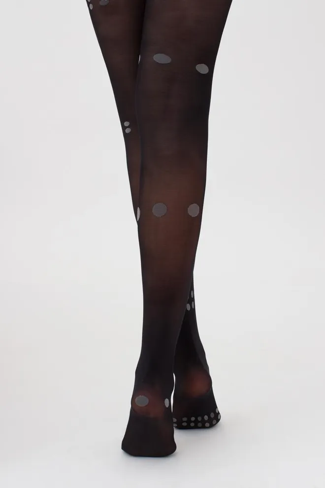 Колготки с принтом Aria 40 den model 2 Giulia (nero/grey)