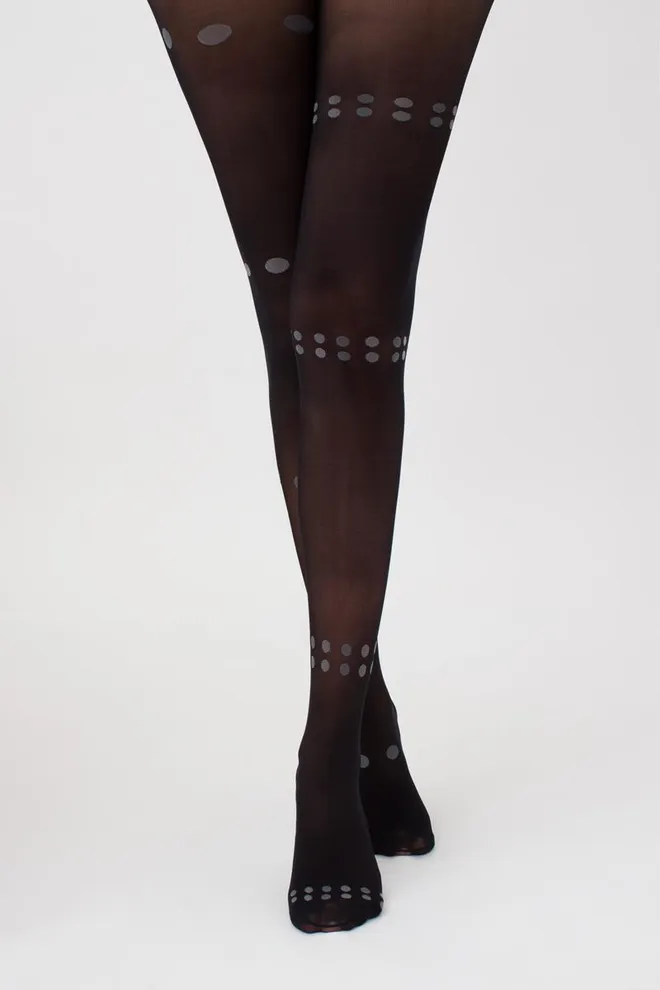 Колготки с принтом Aria 40 den model 2 Giulia (nero/grey)