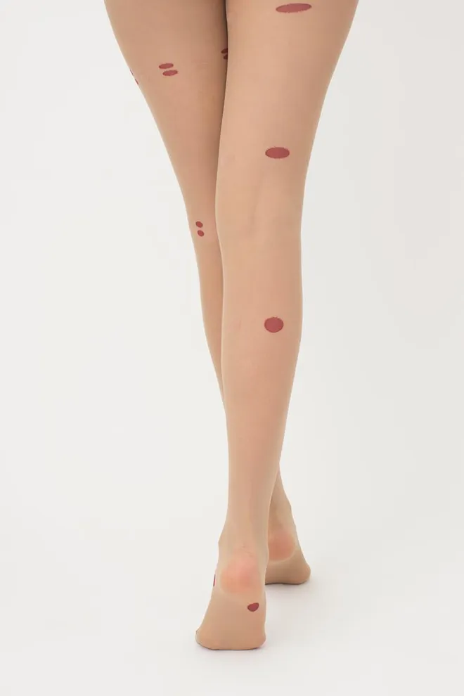 Колготки с принтом Aria 40 den model 2 Giulia (glace/marsala)