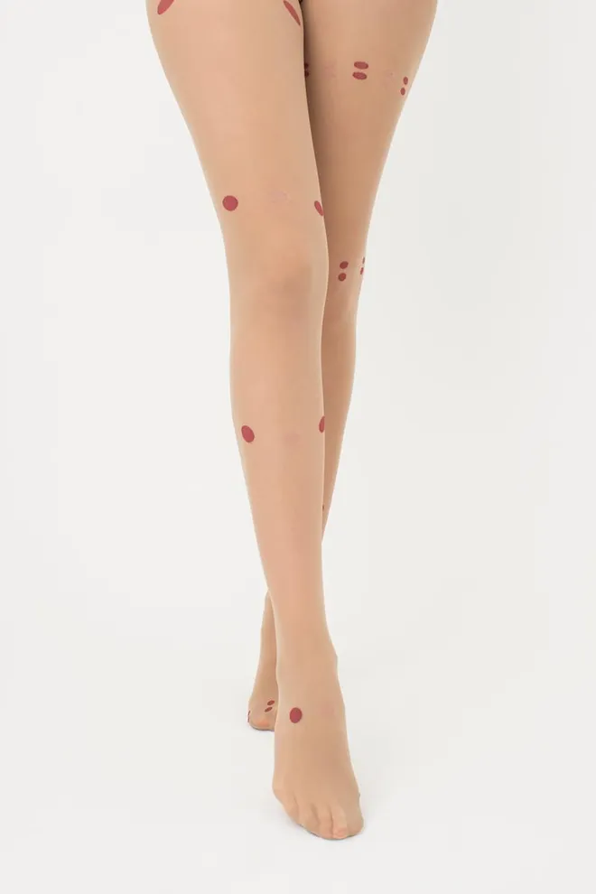Колготки с принтом Aria 40 den model 2 Giulia (glace/marsala)