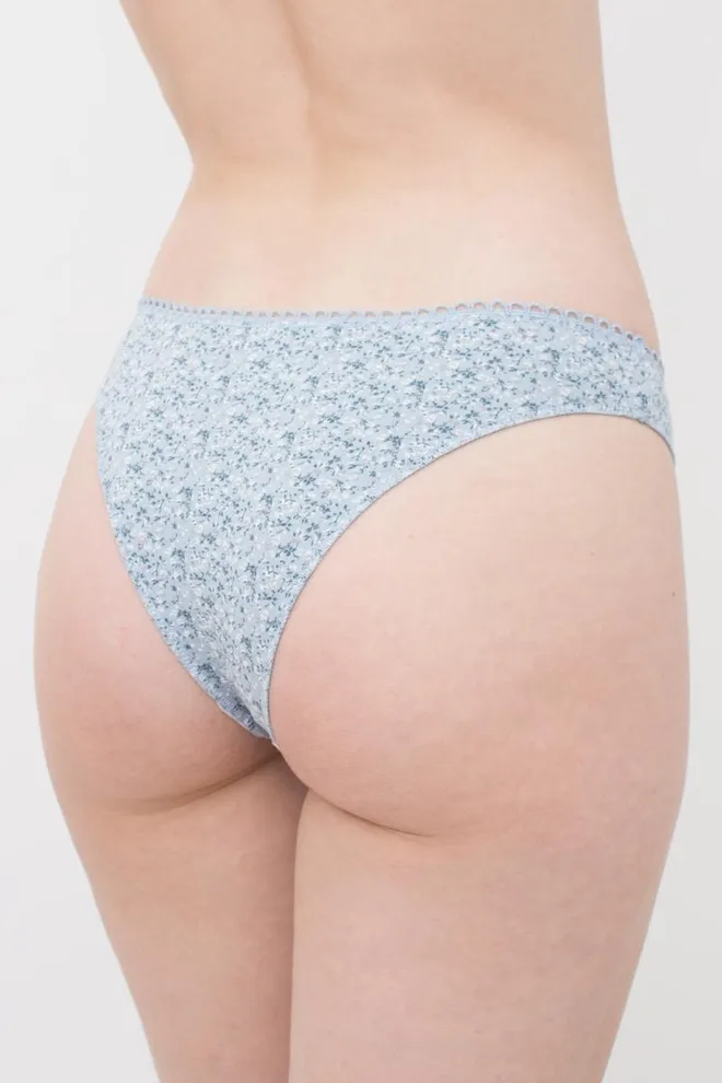 Трусики бразилиана из хлопка Alanya 2229/60 Giulia (print light gray)