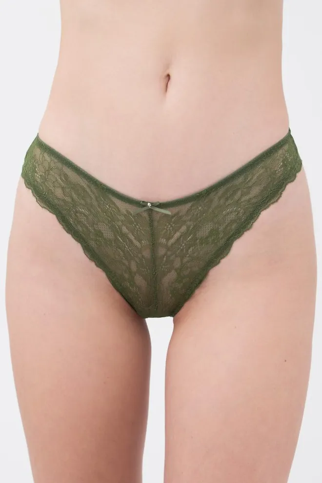 Женские трусы бразилиана кружевные Albina 2309/21 Giulia (green)