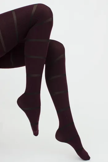 Колготки женские теплые с узором Background 150 den model 3 Giulia (vintage grape)