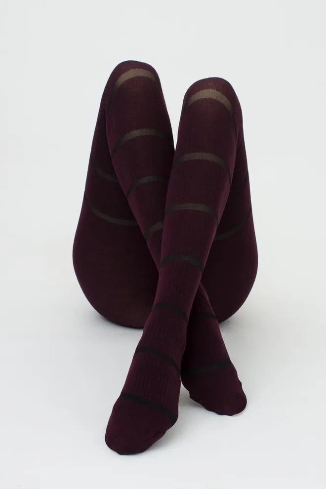 Колготки женские теплые с узором Background 150 den model 3 Giulia (vintage grape)