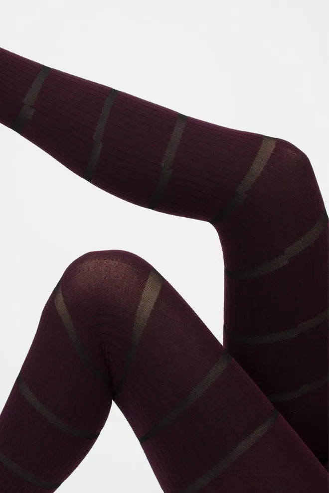 Колготки женские теплые с узором Background 150 den model 3 Giulia (vintage grape)