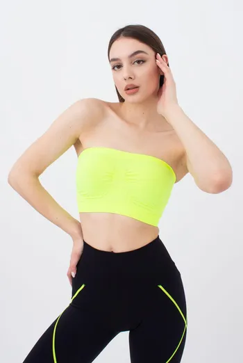 Топ бандо без бретелей Bandeau Giulia (yellow neon) Топ бандо без бретелей Bandeau Giulia (yellow neon)