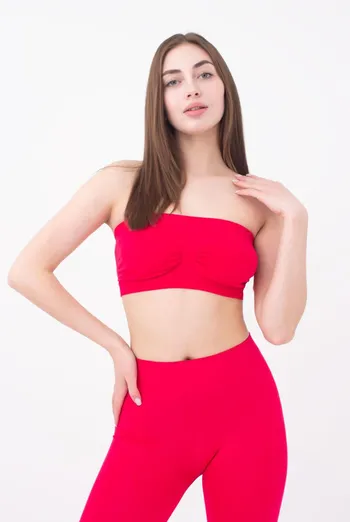 Топ бандо без бретелей Bandeau Giulia (raspberry sorbet)