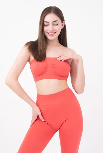 Топ бандо без бретелей Bandeau Giulia (burnt coral) Топ бандо без бретелей Bandeau Giulia (burnt coral)