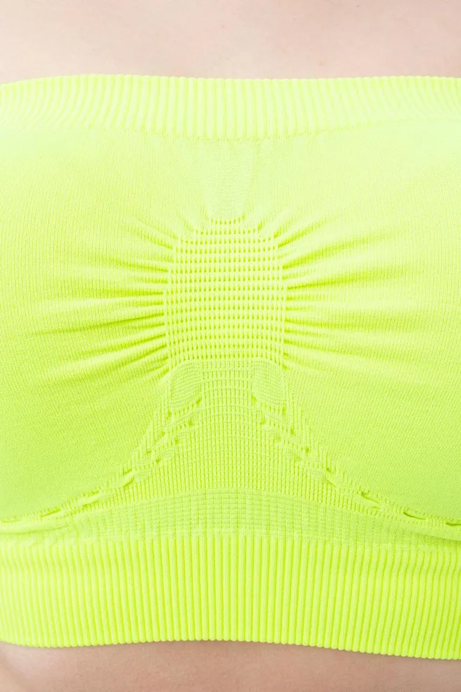 Топ бандо без бретелей Bandeau Giulia (yellow neon)