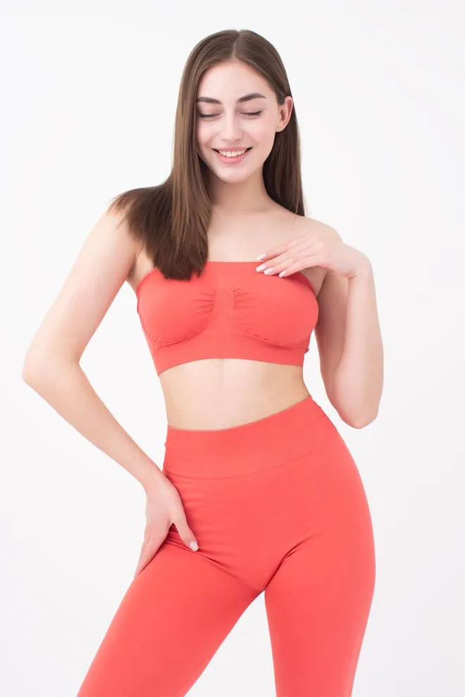 Топ бандо без бретелей Bandeau Giulia (burnt coral)