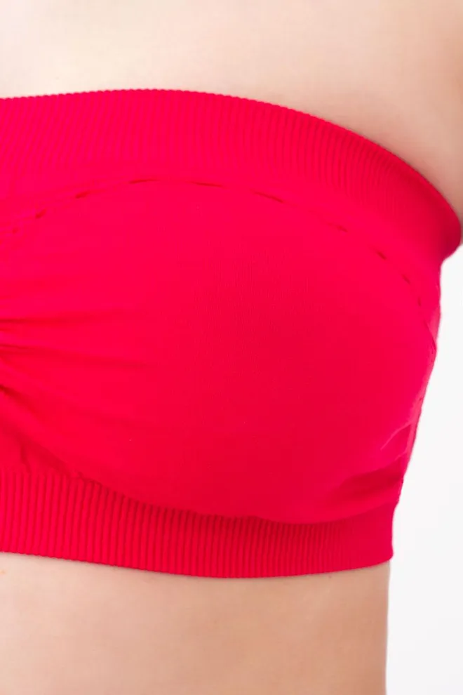 Топ бандо без бретелей Bandeau Giulia (raspberry sorbet)