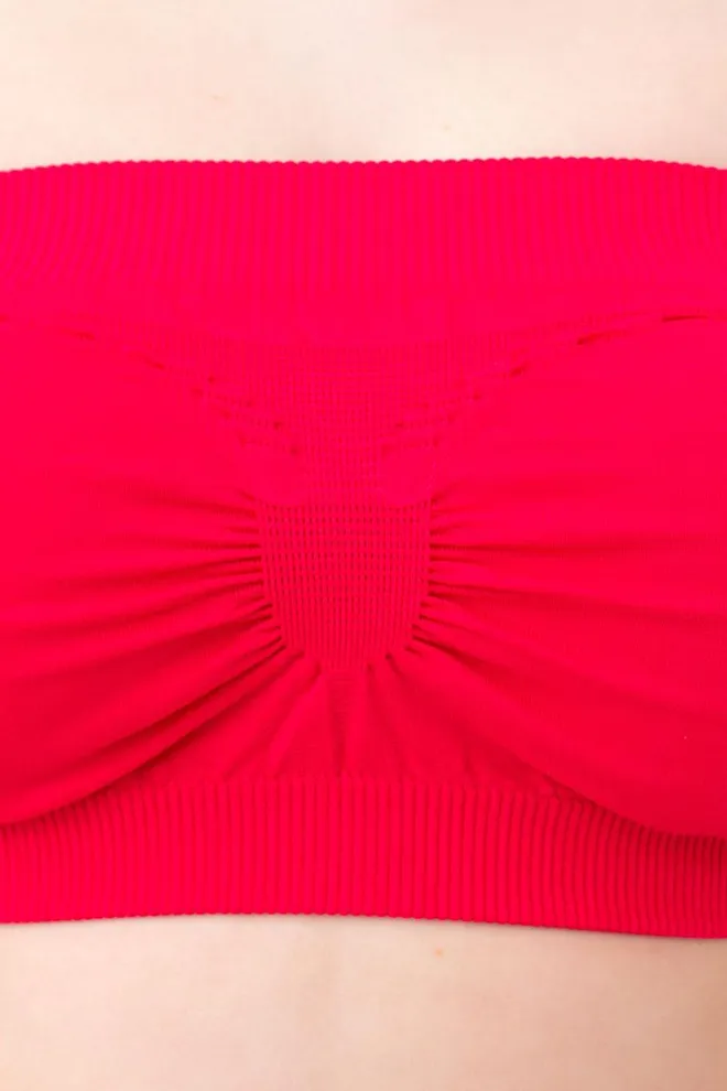 Топ бандо без бретелей Bandeau Giulia (raspberry sorbet)