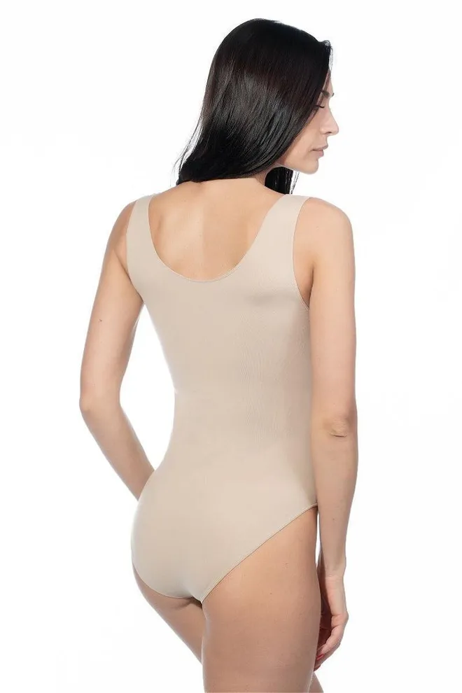 Бесшовное боди Canotta scollo tondo Giulia (naturale)