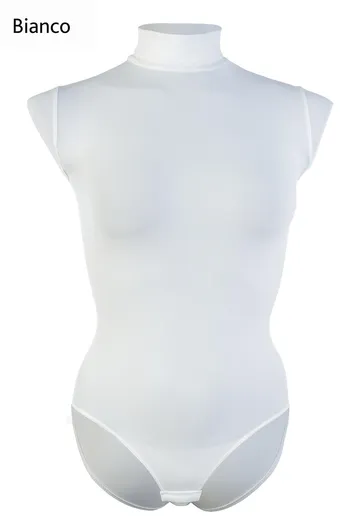 Боди с длинным рукавом Body dolcevita manica lunga Giulia (bianco)