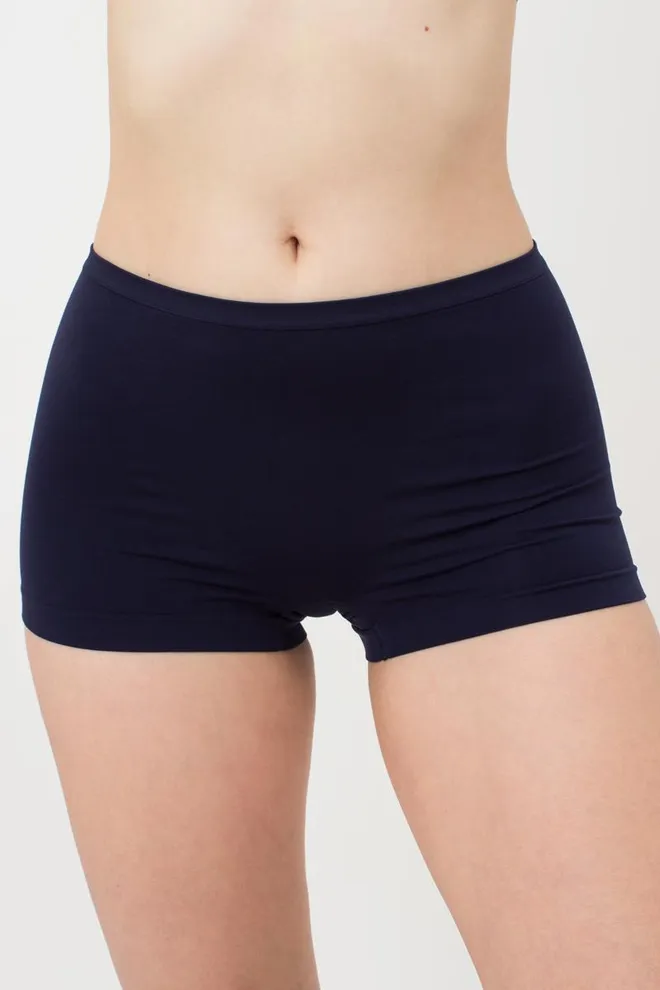 Женские трусы-шорты бесшовные BOXER BRIEFS COLOR Giulia (deep navy), синий