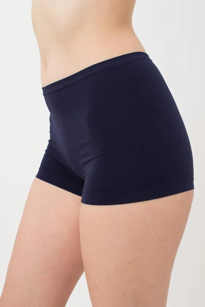 Женские трусы-шорты бесшовные BOXER BRIEFS COLOR Giulia (deep navy), синий
