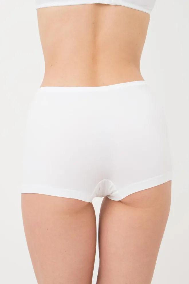 Женские бесшовные трусы-шорты Boxer Briefs Giulia (white), белый