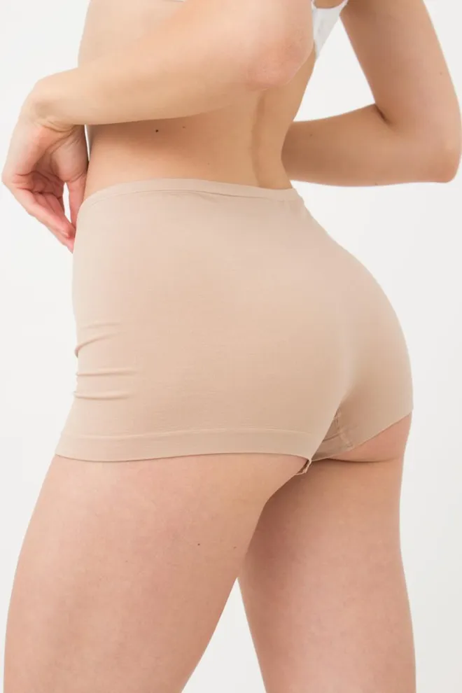 Женские бесшовные трусы-шорты Boxer Briefs Giulia (naturale), бежевый