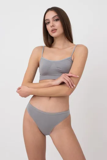 Женские бесшовные трусы бразилиана Brasilian briefs color Giulia (ultimate grey)