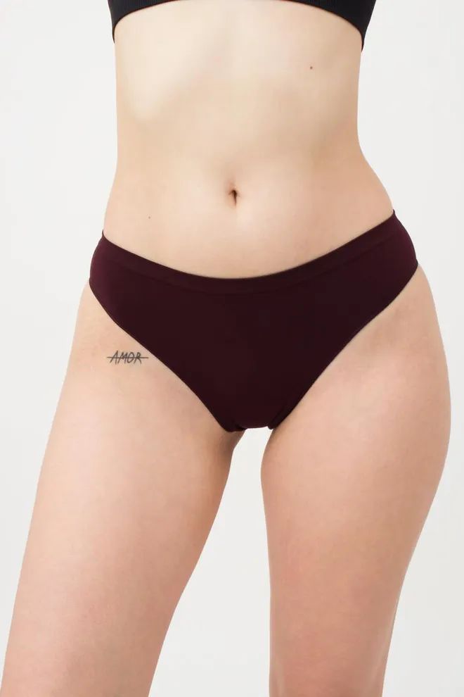 Женские бесшовные трусы бразилиана Brasilian briefs color Giulia (marsala)