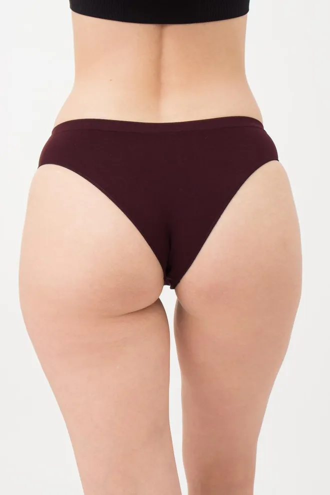 Женские бесшовные трусы бразилиана Brasilian briefs color Giulia (marsala)
