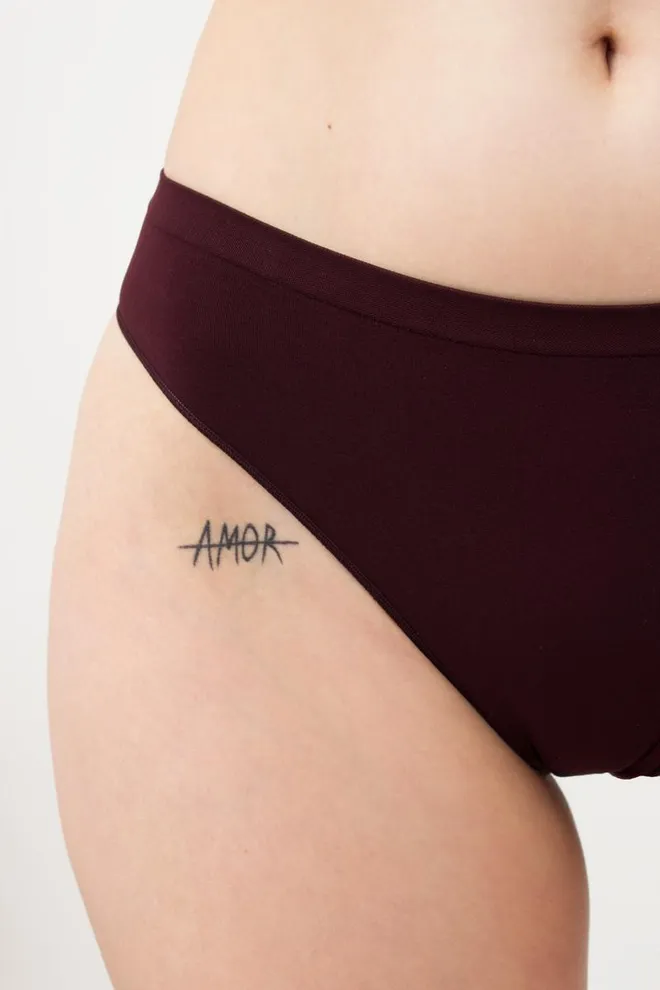 Женские бесшовные трусы бразилиана Brasilian briefs color Giulia (marsala)