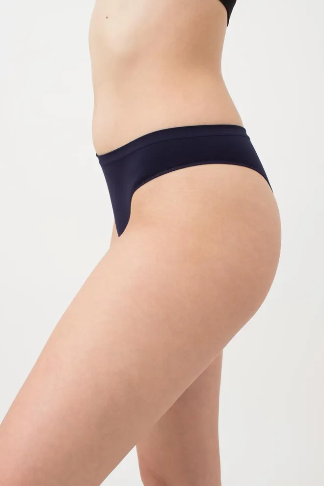 Жіночі безшовні труси бразиліана Brasilian briefs color Giulia (deep navy)
