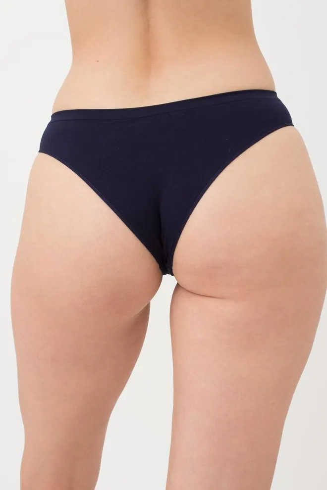 Жіночі безшовні труси бразиліана Brasilian briefs color Giulia (deep navy)