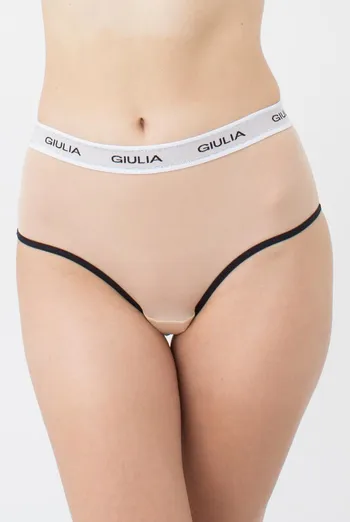 Женские трусы бразилиана в сетку на резинке Brasilian Briefs Net 2201/40 Giulia (beige/black) Женские трусы бразилиана в сетку на резинке Brasilian Briefs Net 2201/40 Giulia (beige/black)