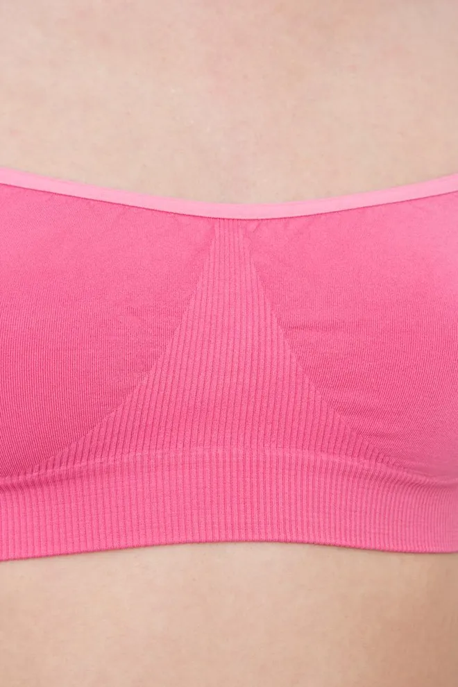 Безшовний топ на тонких бретелях Brassiere Giulia (bubblegum)