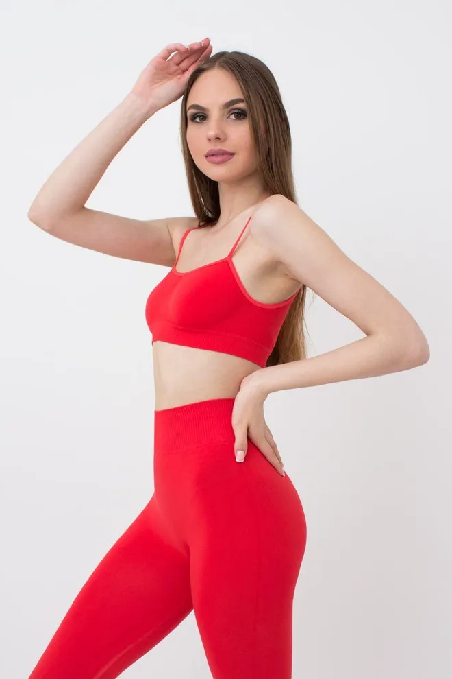 Безшовний топ на тонких бретелях Brassiere Giulia (poinciana)