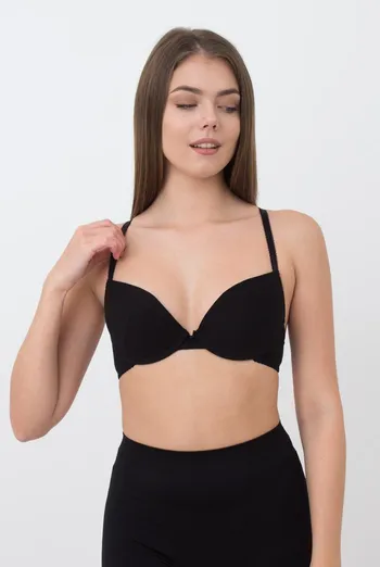 Бюстгальтер с формованной чашкой Basic cotton 1106/60 Giulia (black) Бюстгальтер с формованной чашкой Basic cotton 1106/60 Giulia (black)
