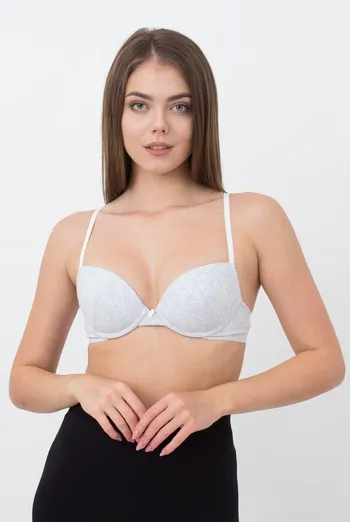 Бюстгальтер с формованной чашкой Basic cotton 1106/60 Giulia (grey melange) Бюстгальтер с формованной чашкой Basic cotton 1106/60 Giulia (grey melange)