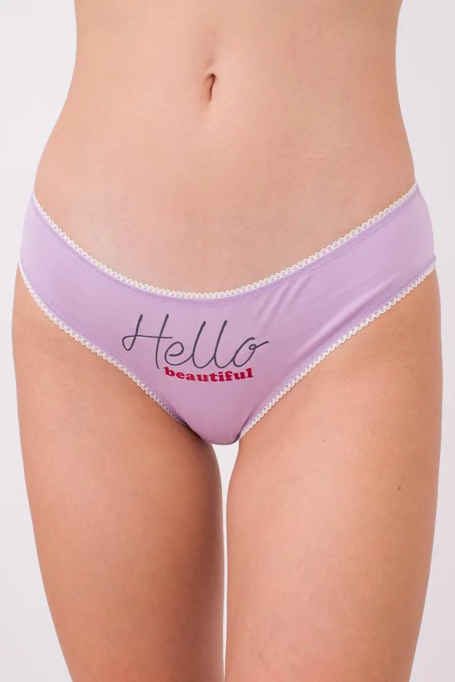 Женские трусы слипы Basic print 2301/60 Giulia (lilac)
