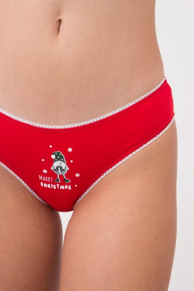 Женские трусы слипы Basic print 2301/60 Giulia (red/gnome)