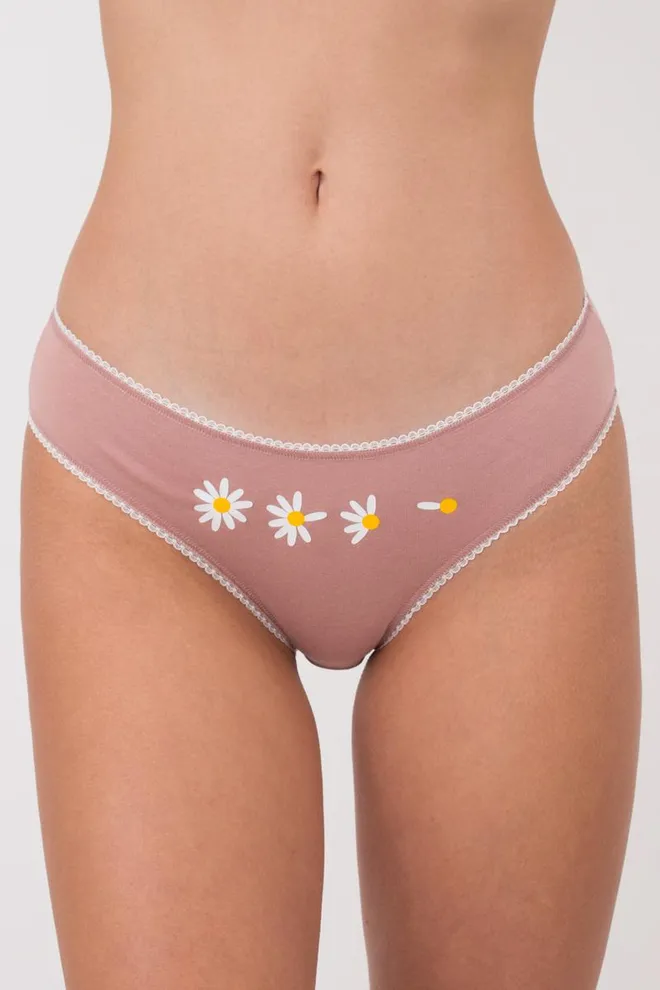 Женские трусы слипы Basic print 2301/60 Giulia (powder/camomile)