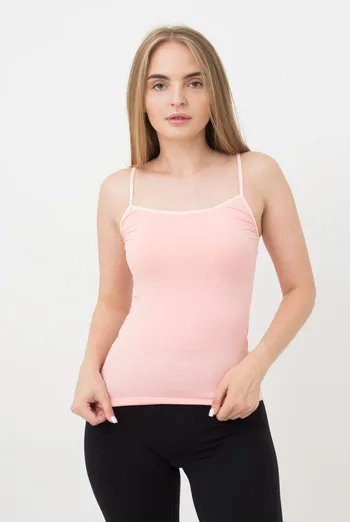Майка женская бесшовная на тонких бретельках Camisole color Giulia (blossom)