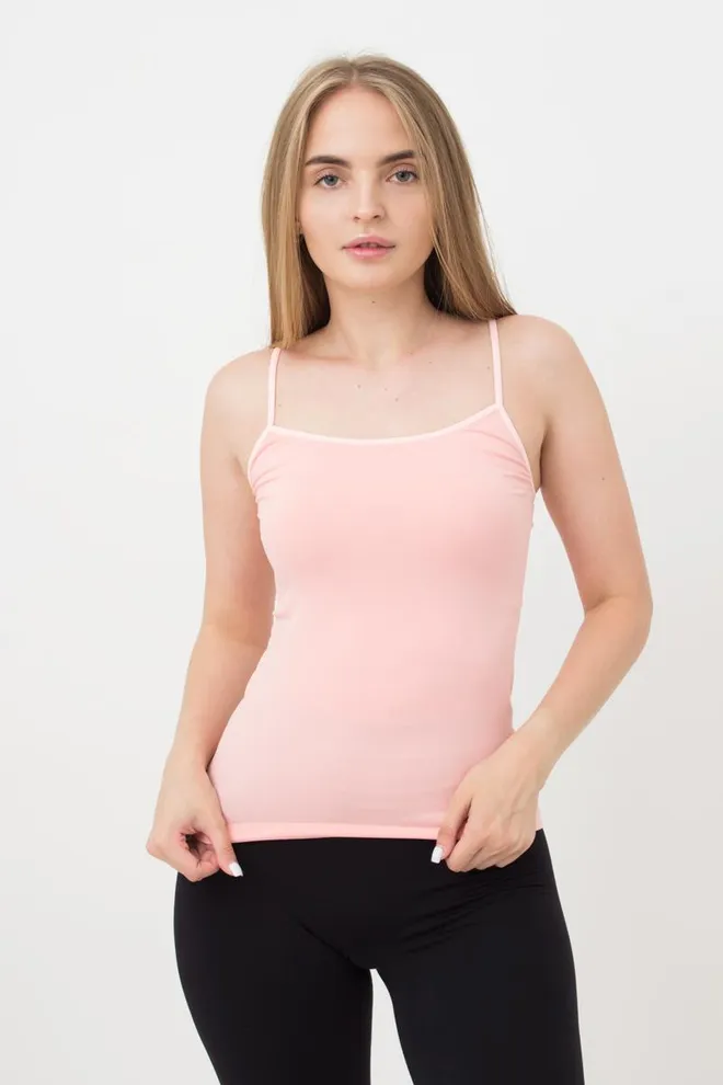 Майка женская бесшовная на тонких бретельках Camisole color Giulia (blossom)
