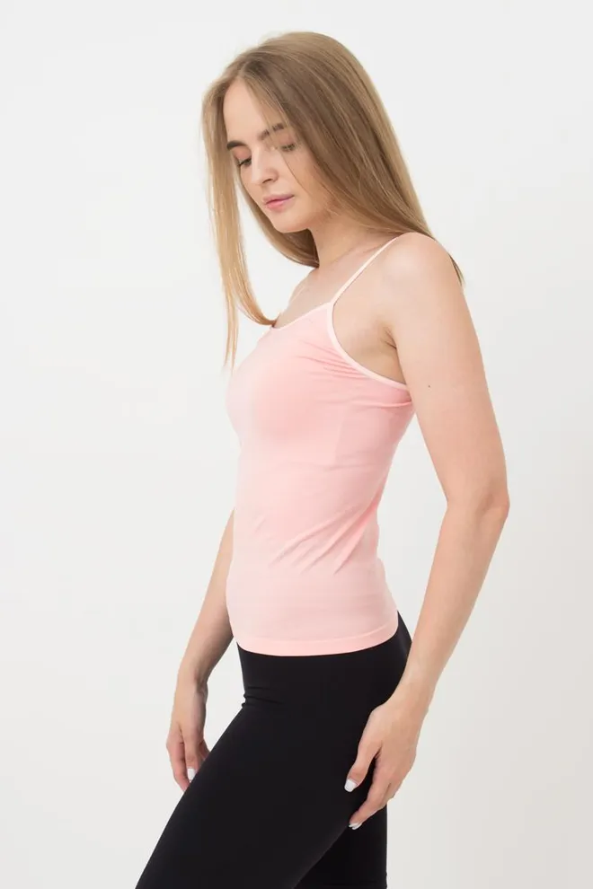 Майка женская бесшовная на тонких бретельках Camisole color Giulia (blossom)
