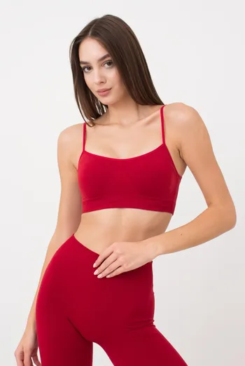 Бесшовный топ на тонких бретелях Cami top Giulia (winery), бордовый