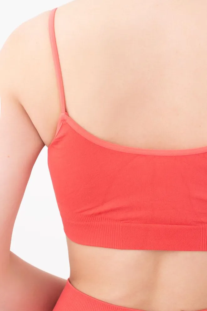 Бесшовный топ на тонких бретелях Cami top Giulia (burnt coral)