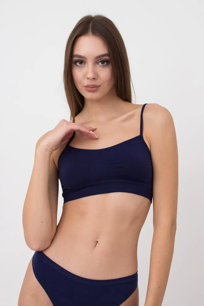 Бесшовный топ на тонких бретелях Cami top Giulia (rhodonite)