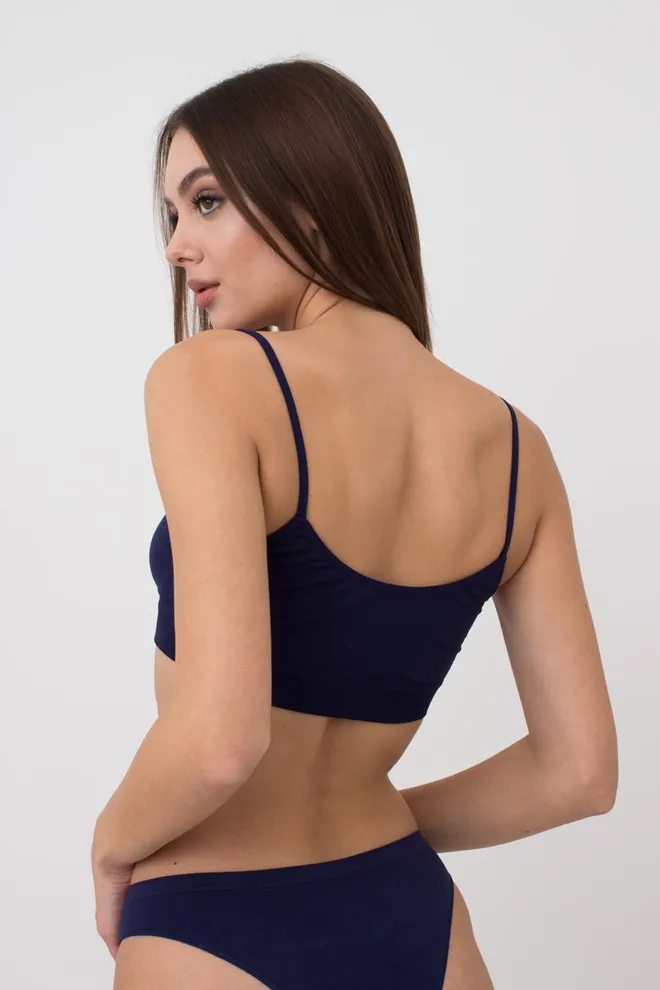 Бесшовный топ на тонких бретелях Cami top Giulia (rhodonite)